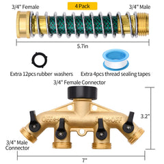 Close-up of LFSEMINI hose splitter valves