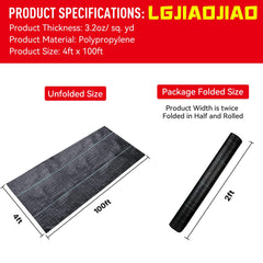 Close-up of LGJIAOJIAO weed barrier fabric texture