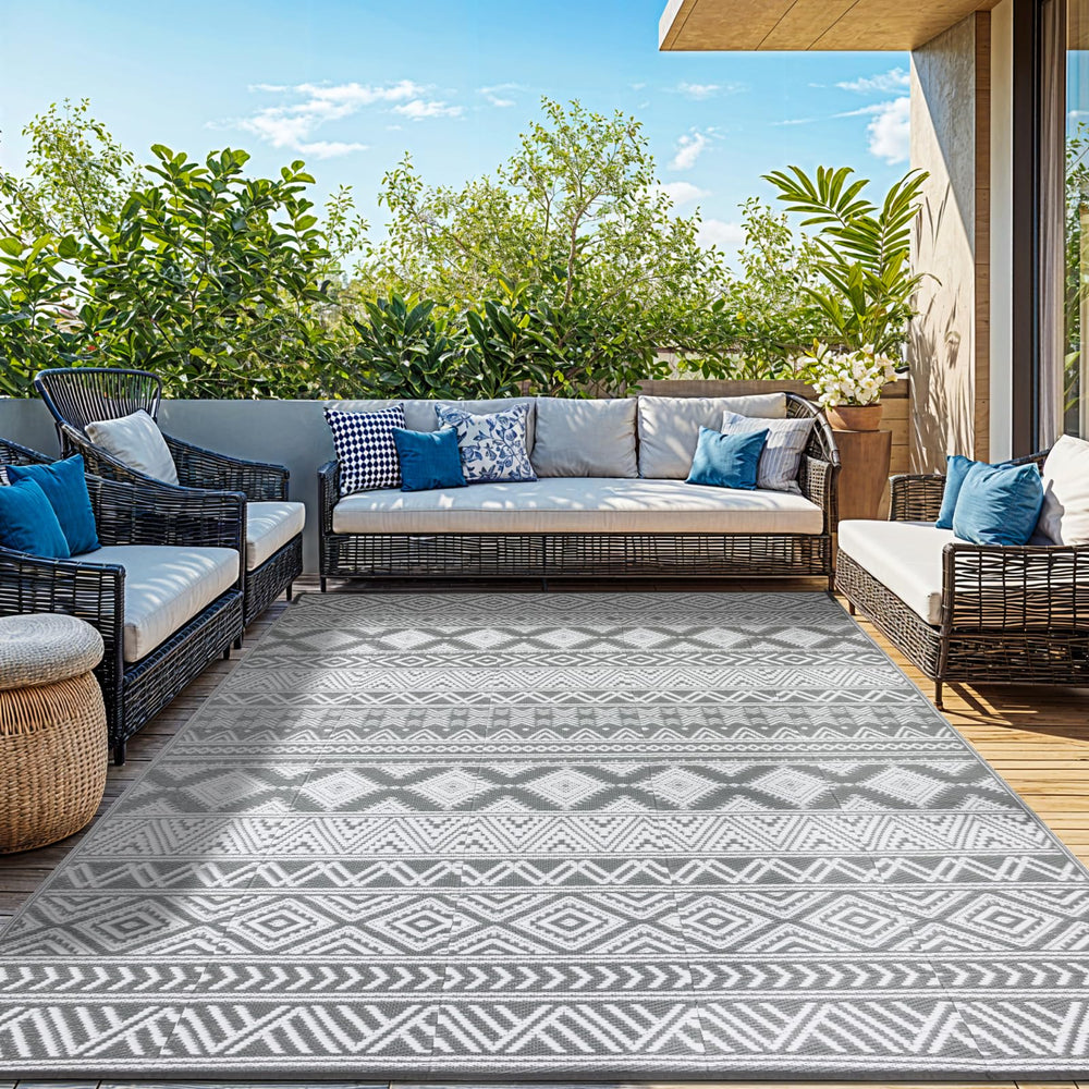 Close-up of LIANLAM outdoor rug texture and pattern