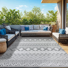Close-up of LIANLAM outdoor rug texture and pattern
