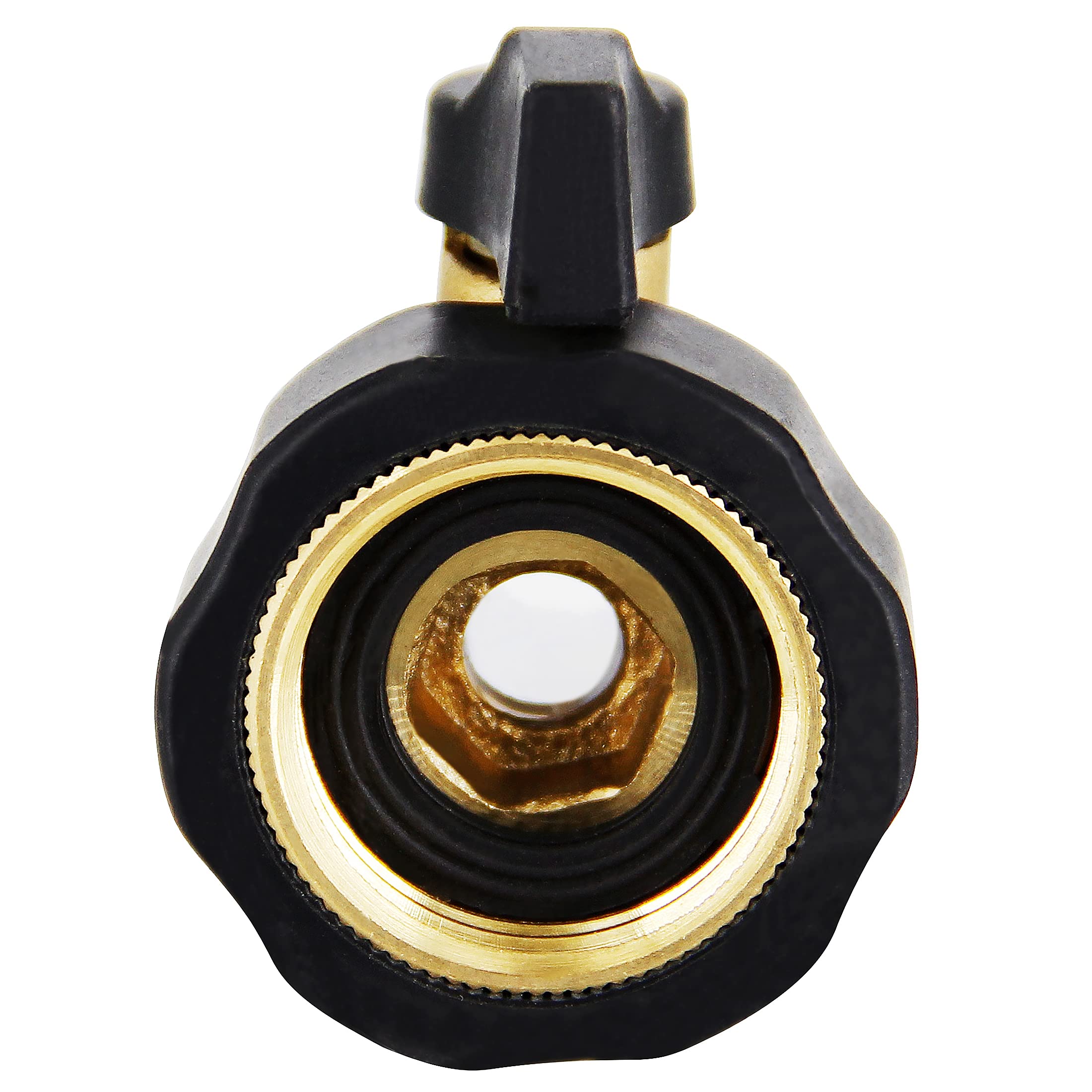 Close-up of Lifynste Brass Shut Off Valve threads