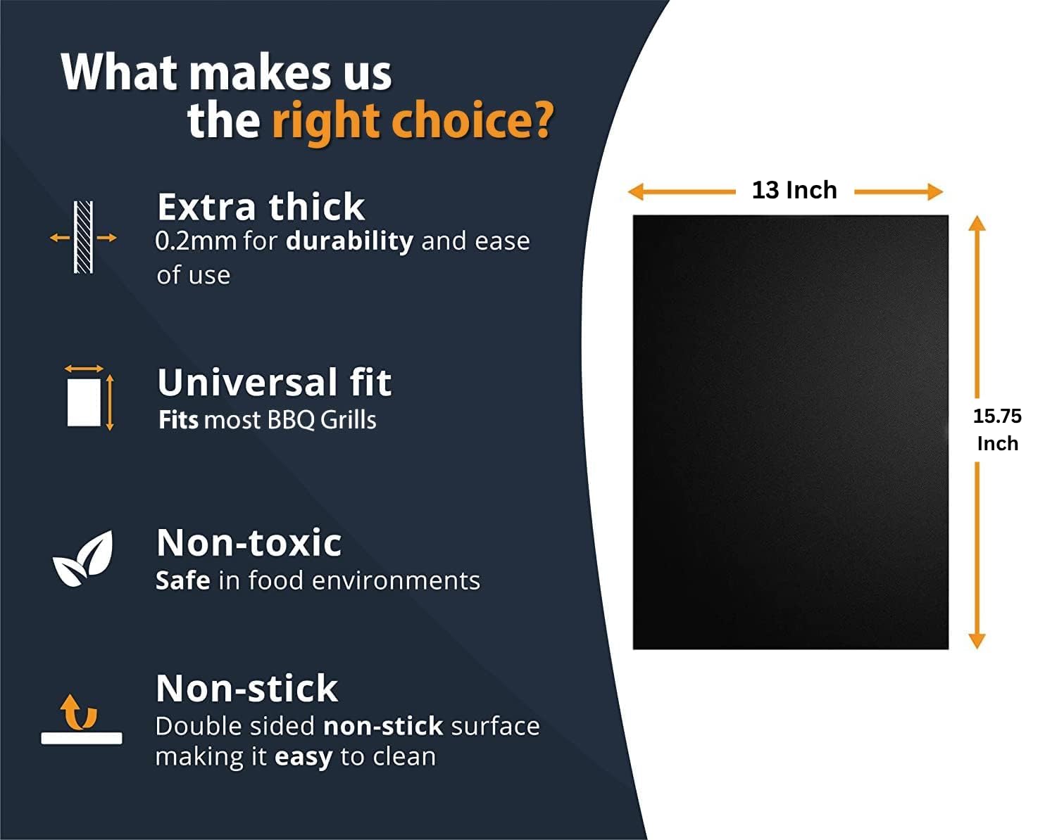 Close-up of Linda's Essentials BBQ Grill Mat showing non-stick surface