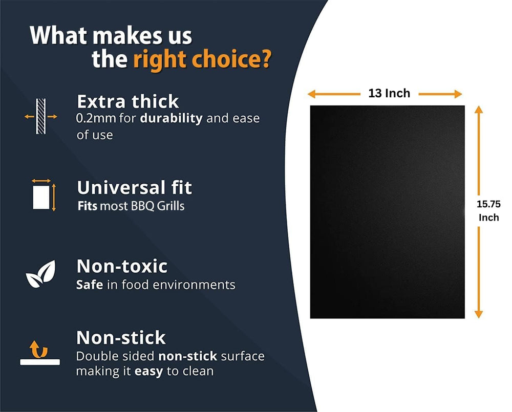 Close-up of Linda's Essentials BBQ Grill Mat showing non-stick surface