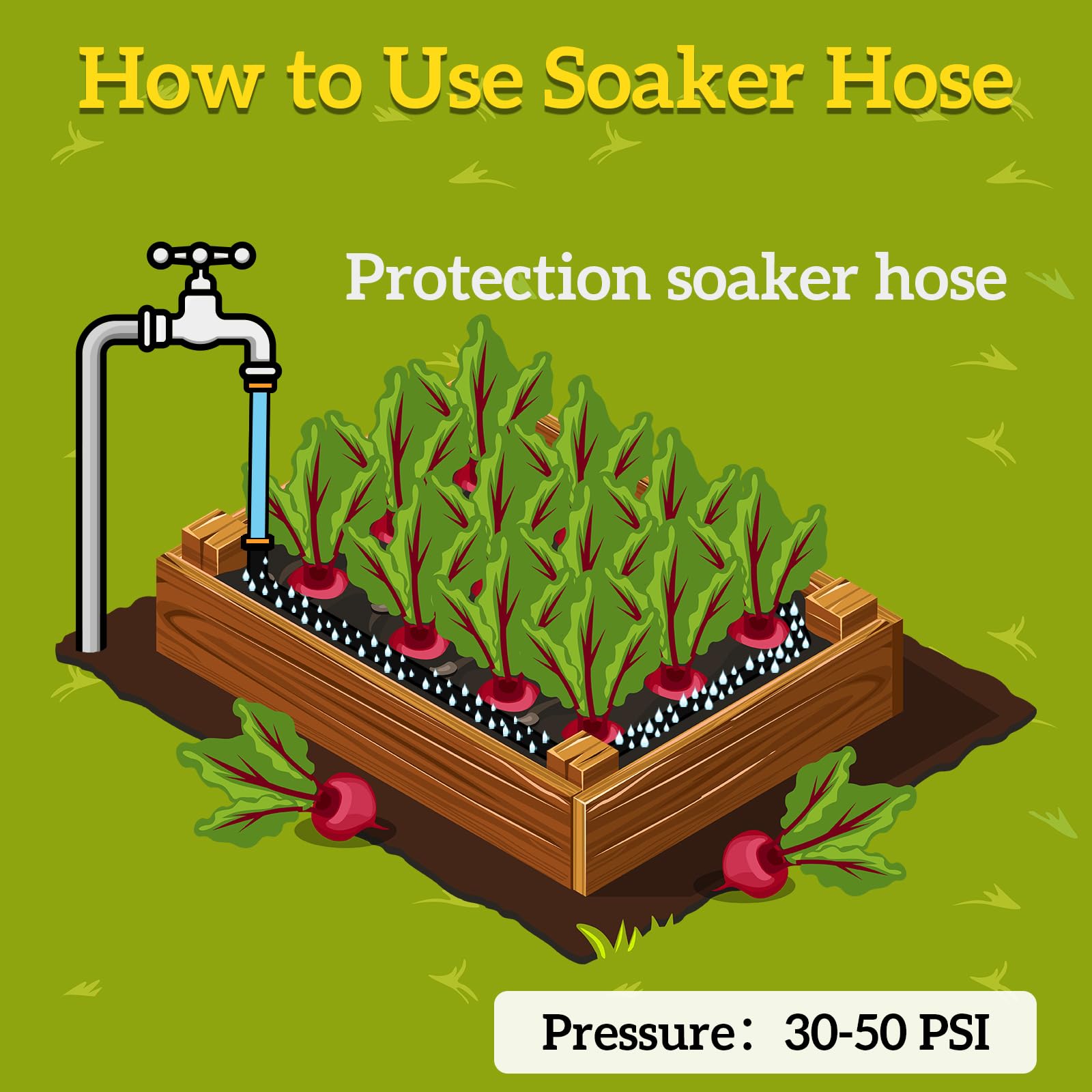 Close-up of LINEX soaker hose material and texture