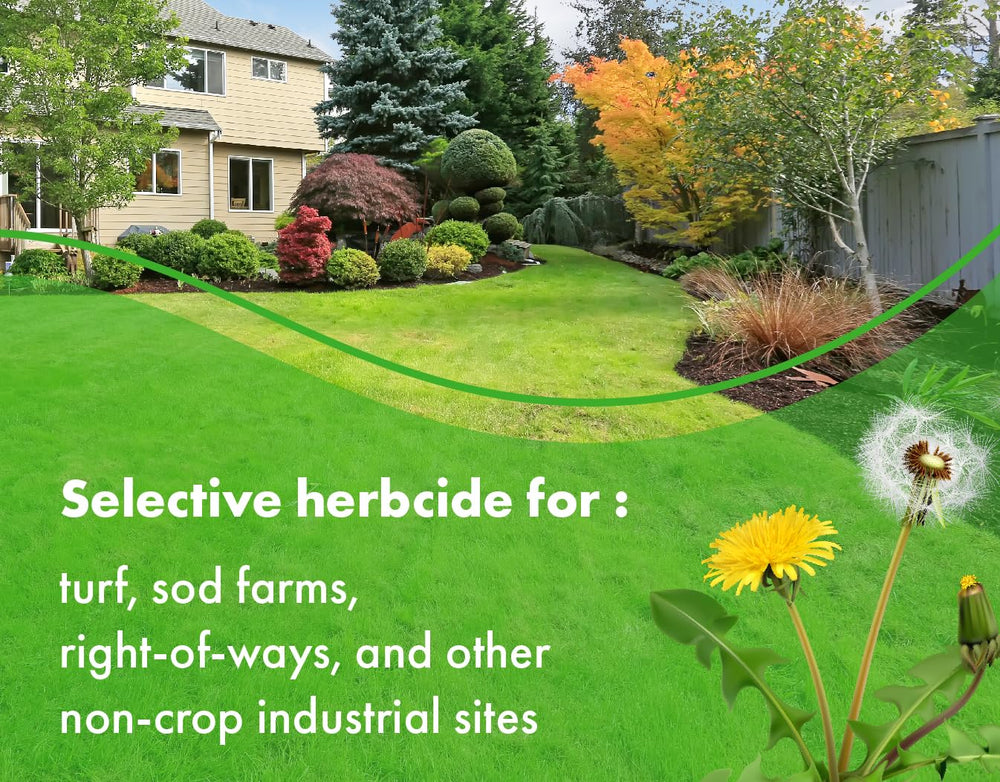 Close-up of Liquid Harvest Lawn Weed Killer nozzle and cap