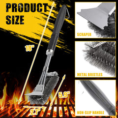 Close-up of LNVUF Grill Brush scraper and bristles