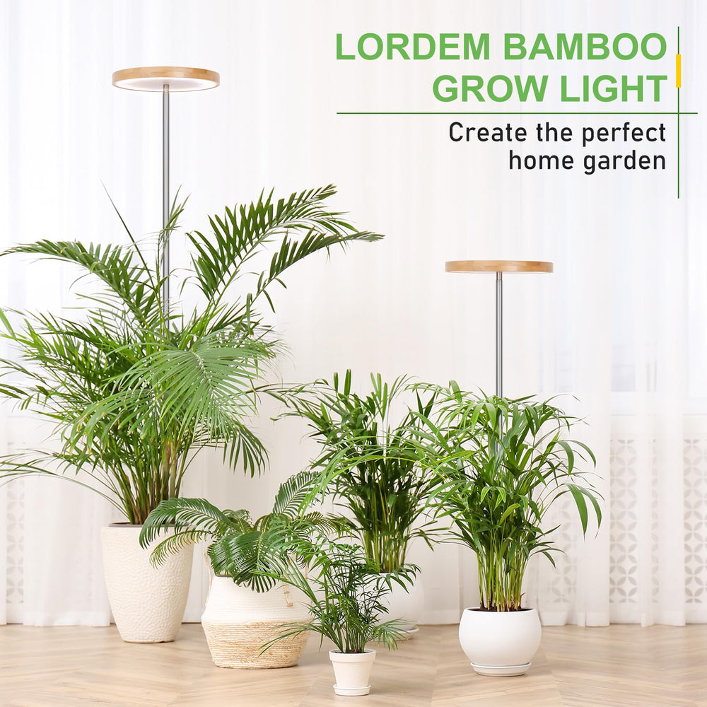 Close-up of LORDEM Bamboo Grow Light LED configuration