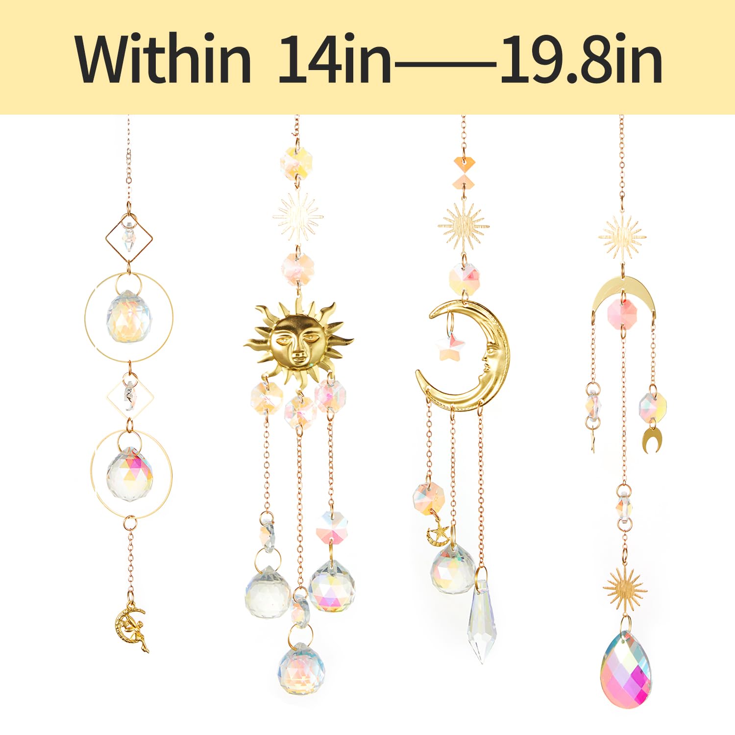 Close-up of Louxiar crystal suncatcher with rainbow effect