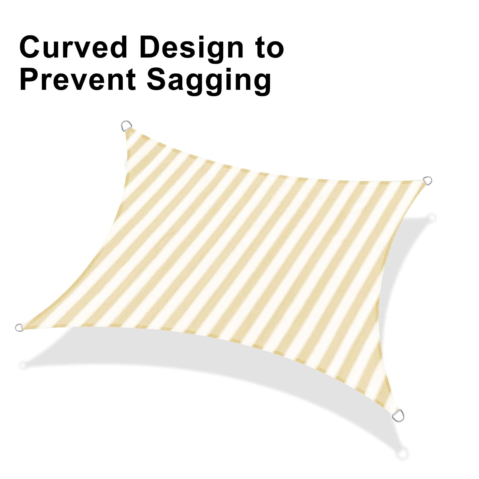 Close-up of LOVE STORY sun shade sail material and stitching