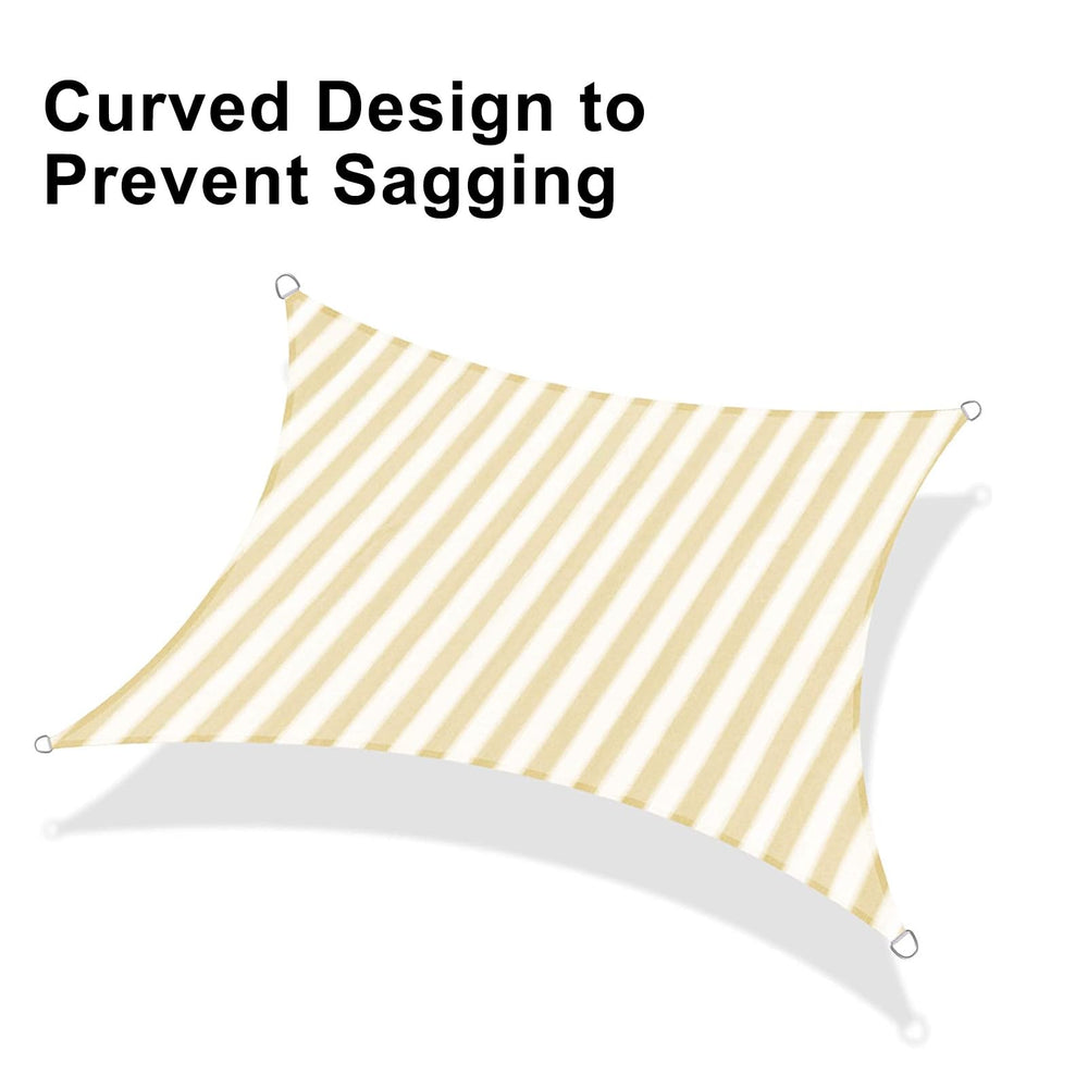 Close-up of LOVE STORY sun shade sail material and stitching