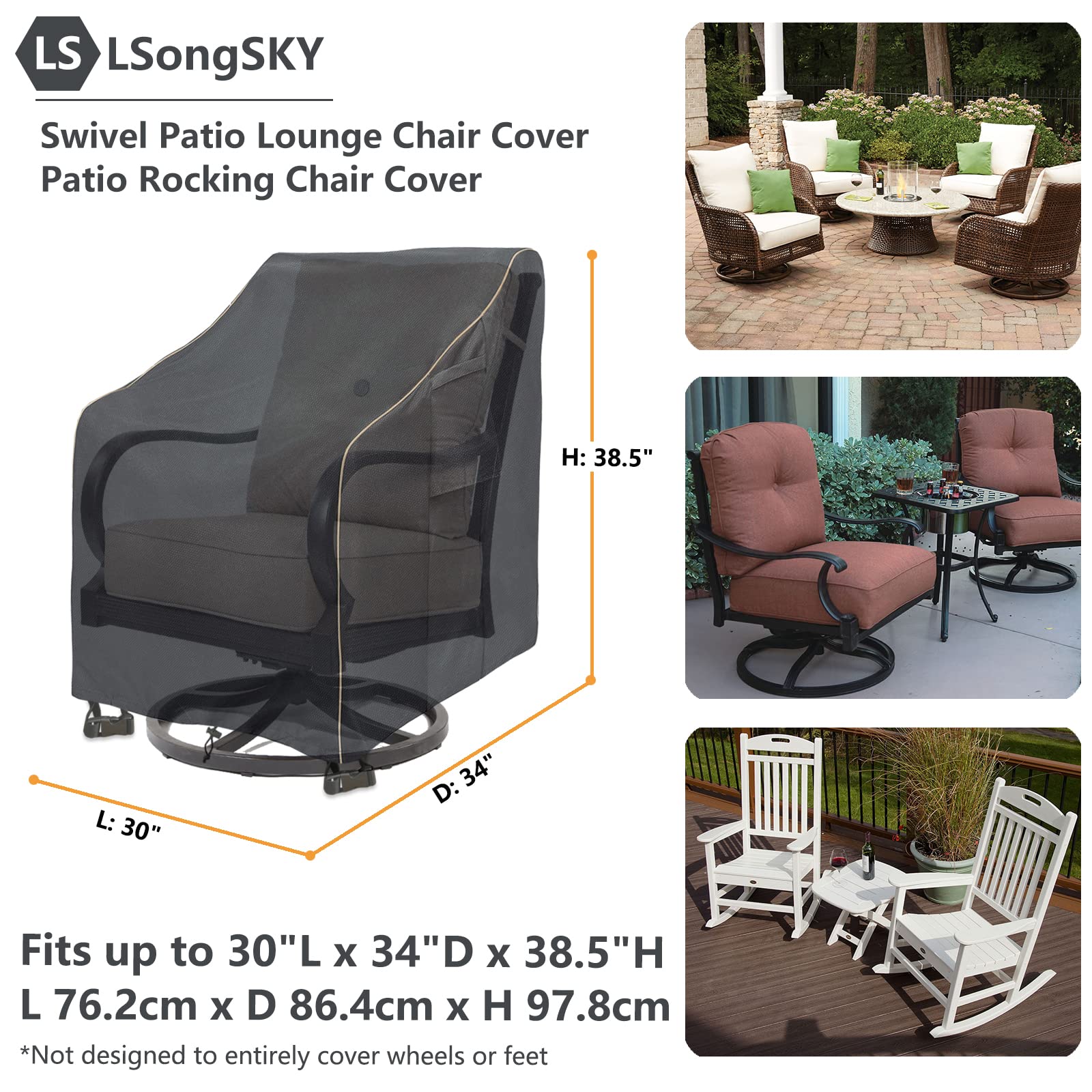 Close-up of LSongSKY chair cover fabric texture