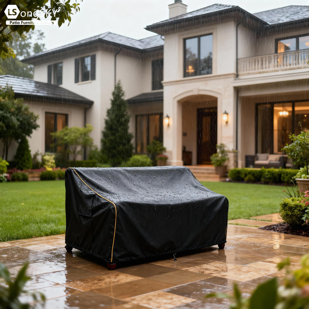 Close-up of LSongSKY Patio 3-Seater Sofa Cover fabric