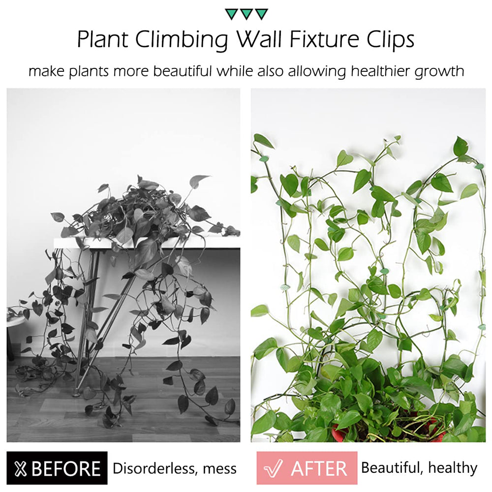 Close-up of LUCKJUJU green leaf-shaped plant clips