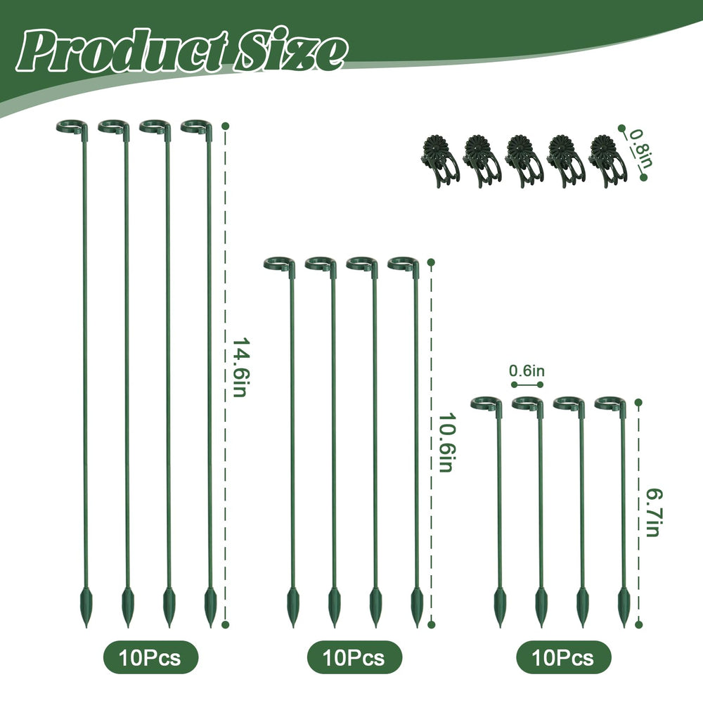 Close-up of LUCKJUJU Plant Support Stakes, 14.57 inches