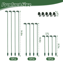 Close-up of LUCKJUJU Plant Support Stakes, 14.57 inches