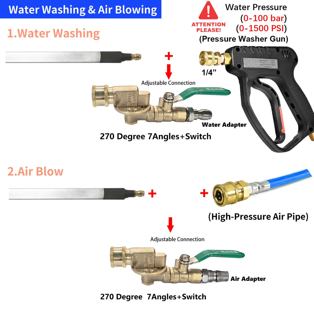 Close-up of Lucstar Radiator Cleaning Wand jet-type nozzle