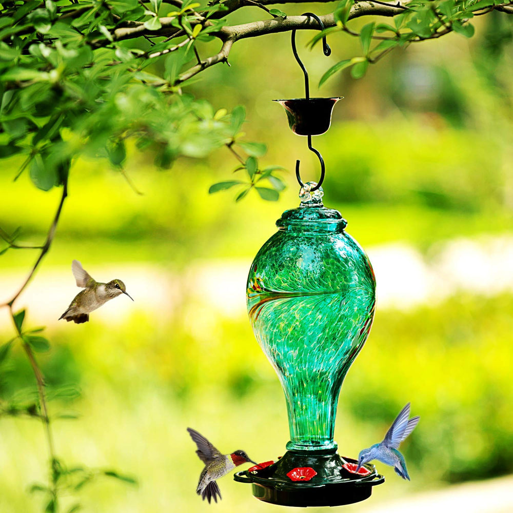 Close-up of LUJII Hummingbird Feeder feeding ports