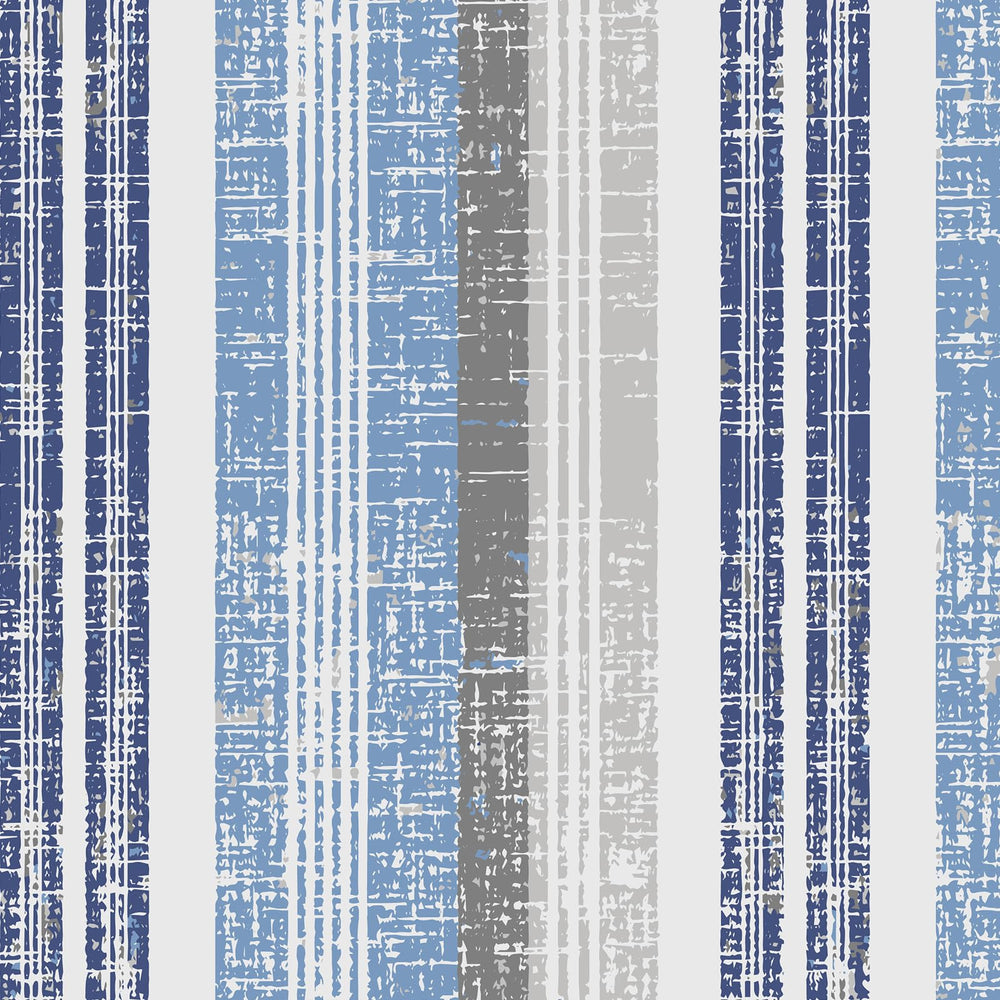 Close-up of LVTXIII cushion fabric texture, Stripe Layered Blue