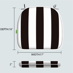 Close-up of LVTXIII outdoor chair cushion with ties