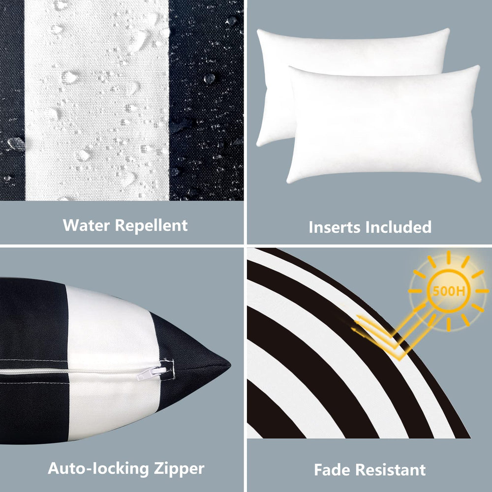 Close-up of LVTXIII Outdoor Lumbar Pillow's zipper detail