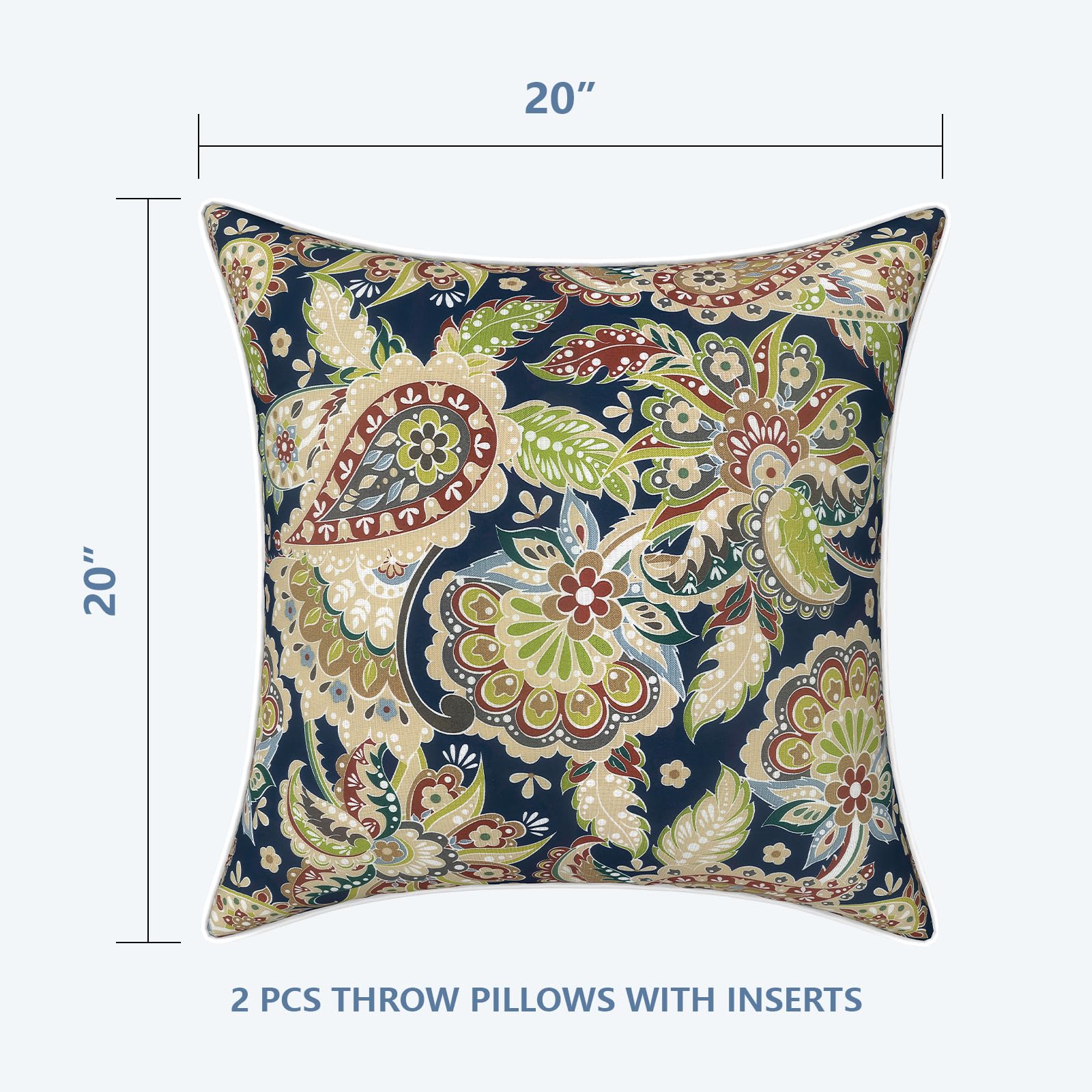 Close-up of LVTXIII outdoor pillow with auto-locking zipper