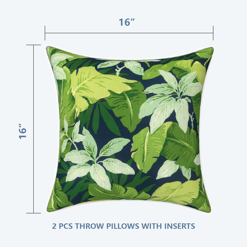 Close-up of LVTXIII Outdoor Throw Pillows showing texture and colour