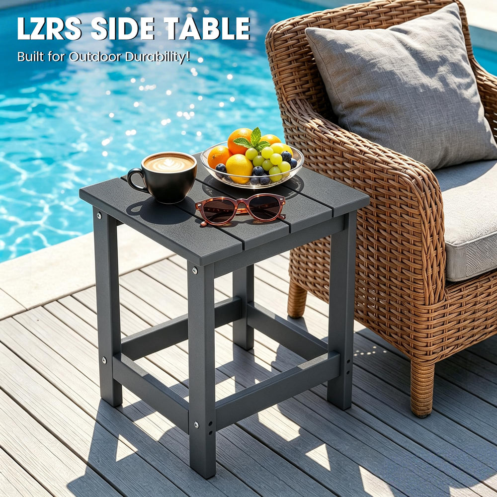 Close-up of LZRS HDPE side table surface texture