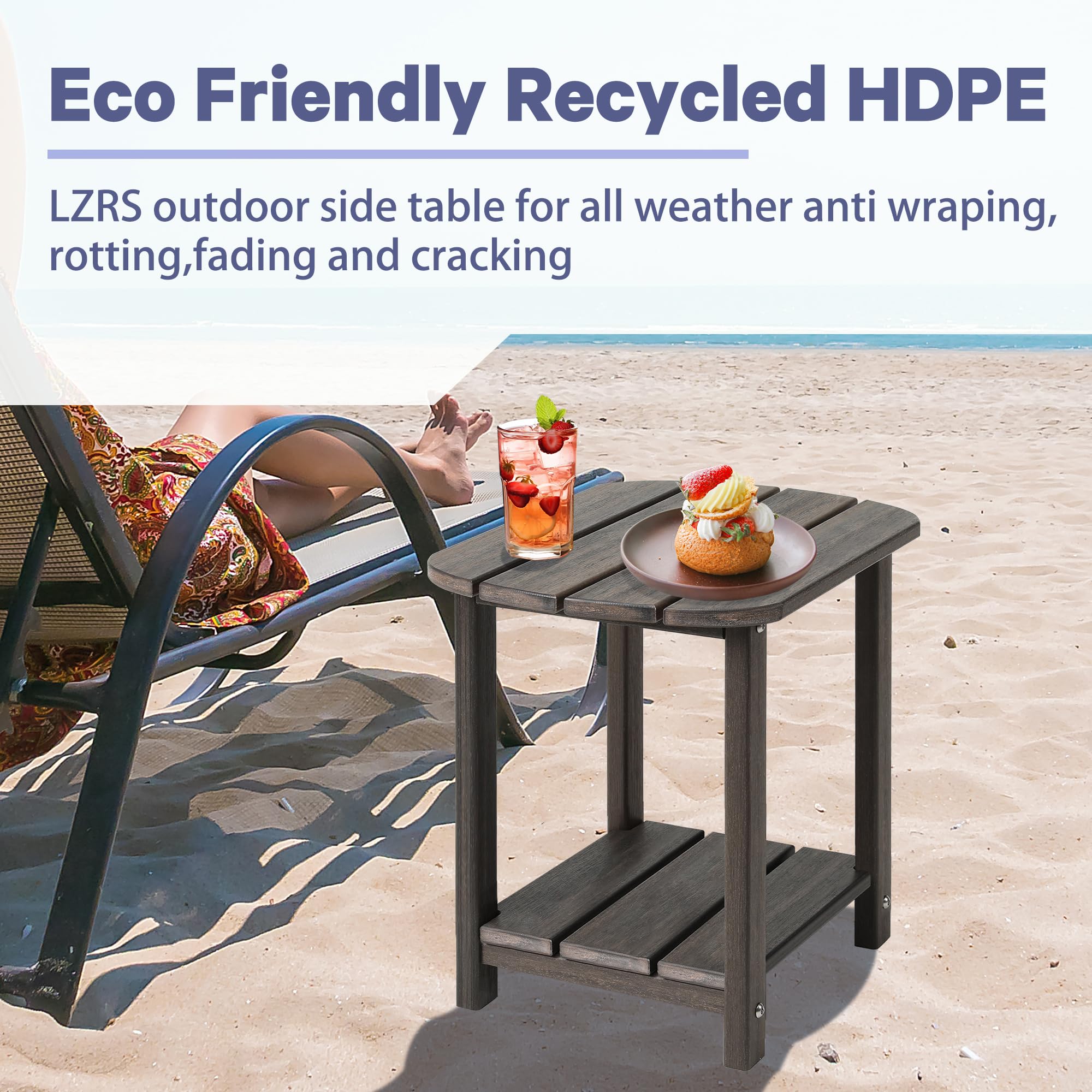 Close-up of LZRS table surface showing easy-clean features