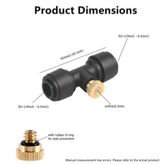 Close-up of Madavoon misting nozzle with black end plug