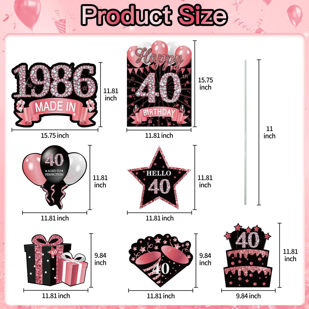 Close-up of MADE IN 1986 yard sign for birthday celebrations