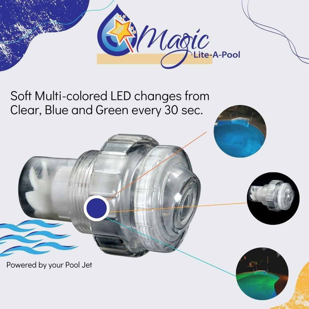 Close-up of Magic Lite-A-Pool LED lights