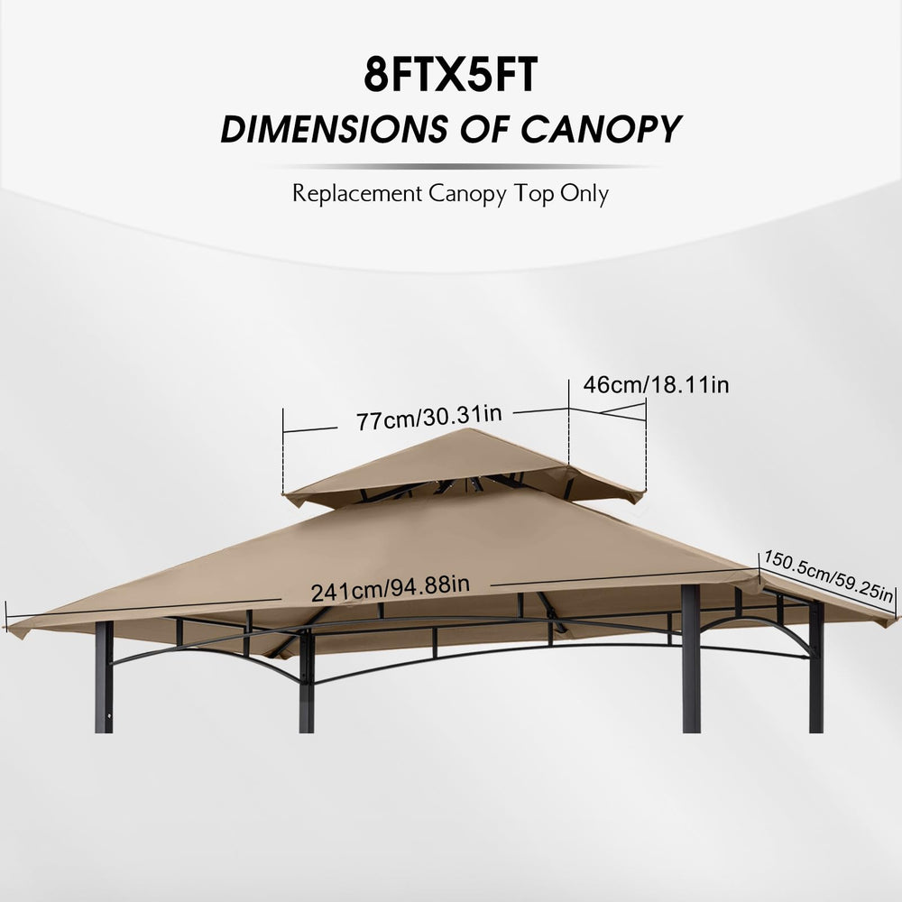Close-up of MASTERCANOPY replacement canopy fabric showing durable polyester