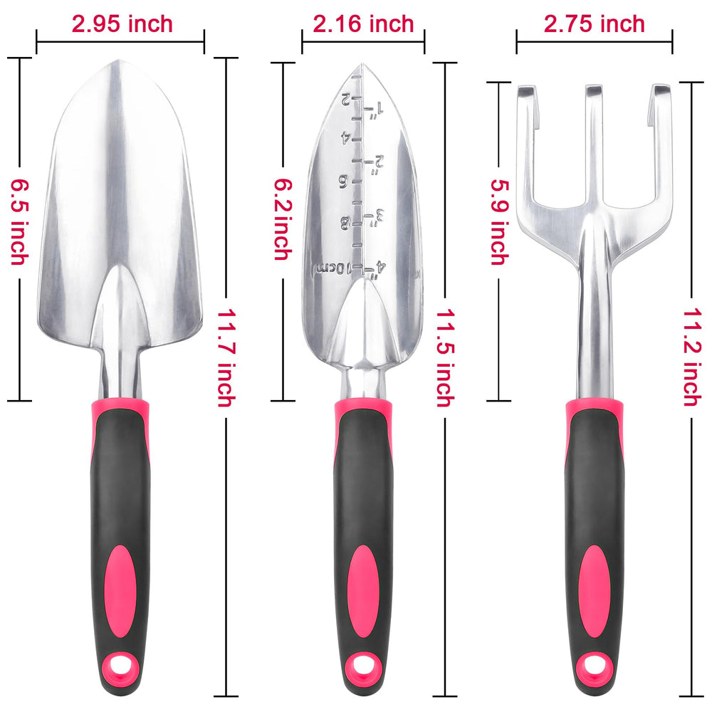 Close-up of MECHEER garden trowel with ergonomic handle