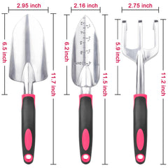Close-up of MECHEER garden trowel with ergonomic handle