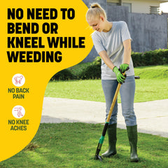 Close-up of MELISSA AND HARRY Weed Puller Tool's dual eject feature
