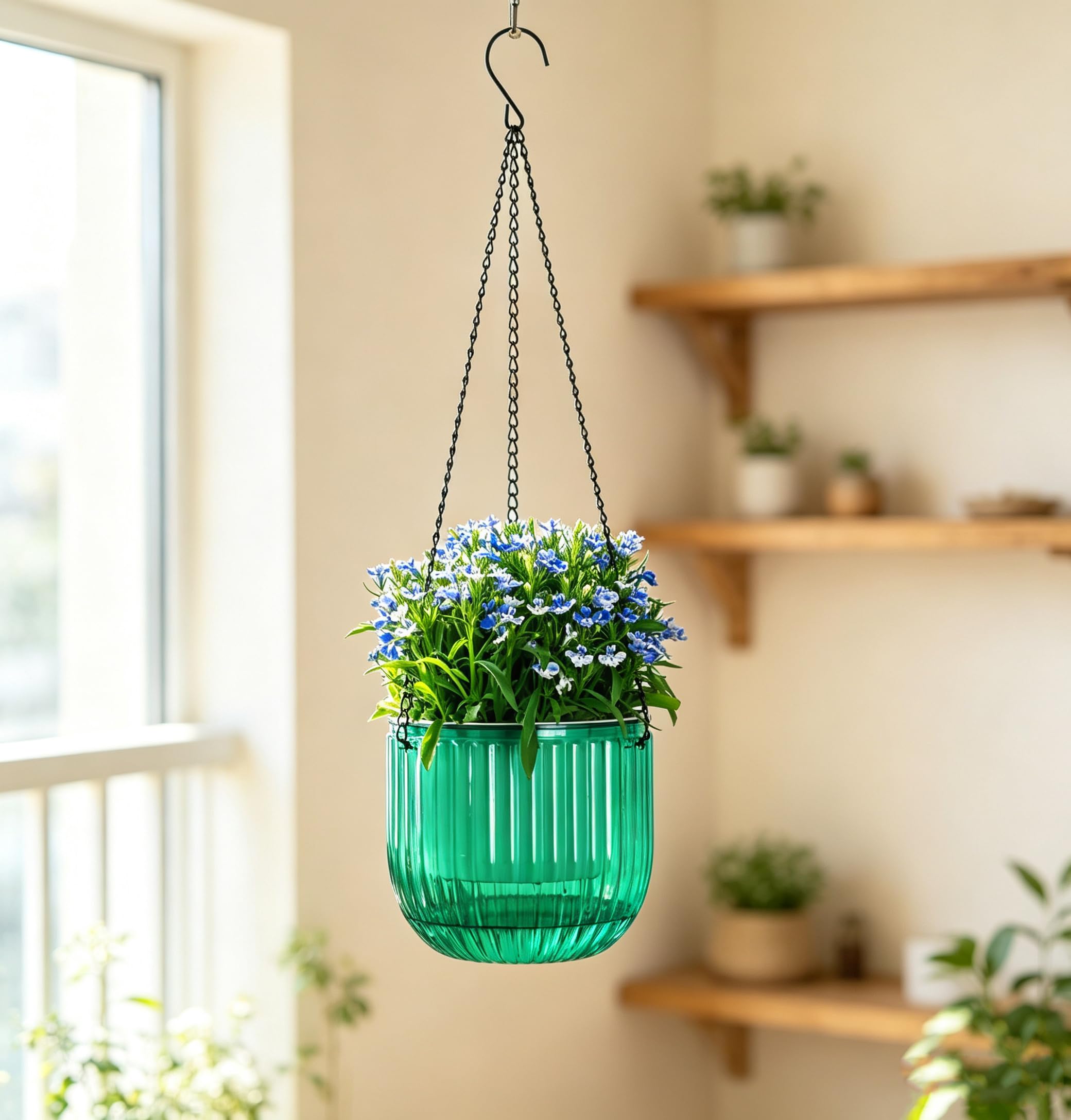 Close-up of Melphoe hanging planter's cotton wick