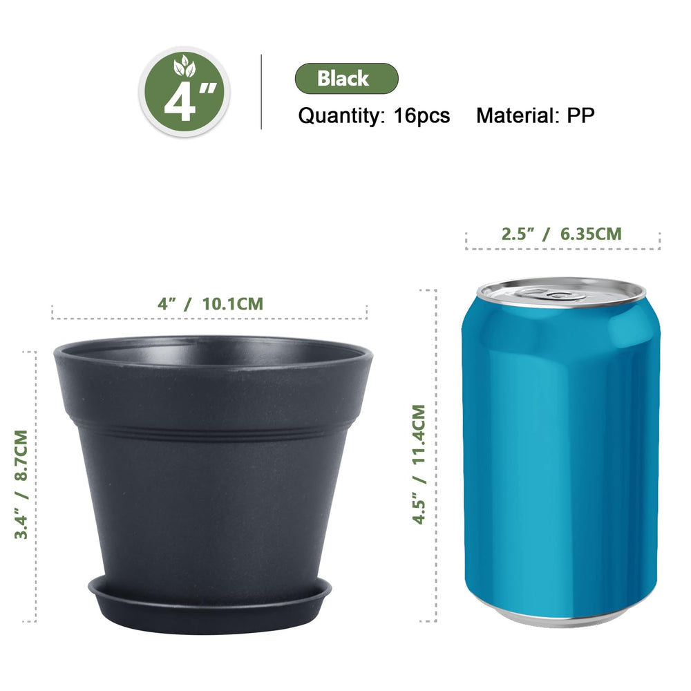 Close-up of Meowell 4 inch nursery pot with drainage holes