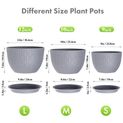 Close-up of Meowell flower pot showing ripple texture