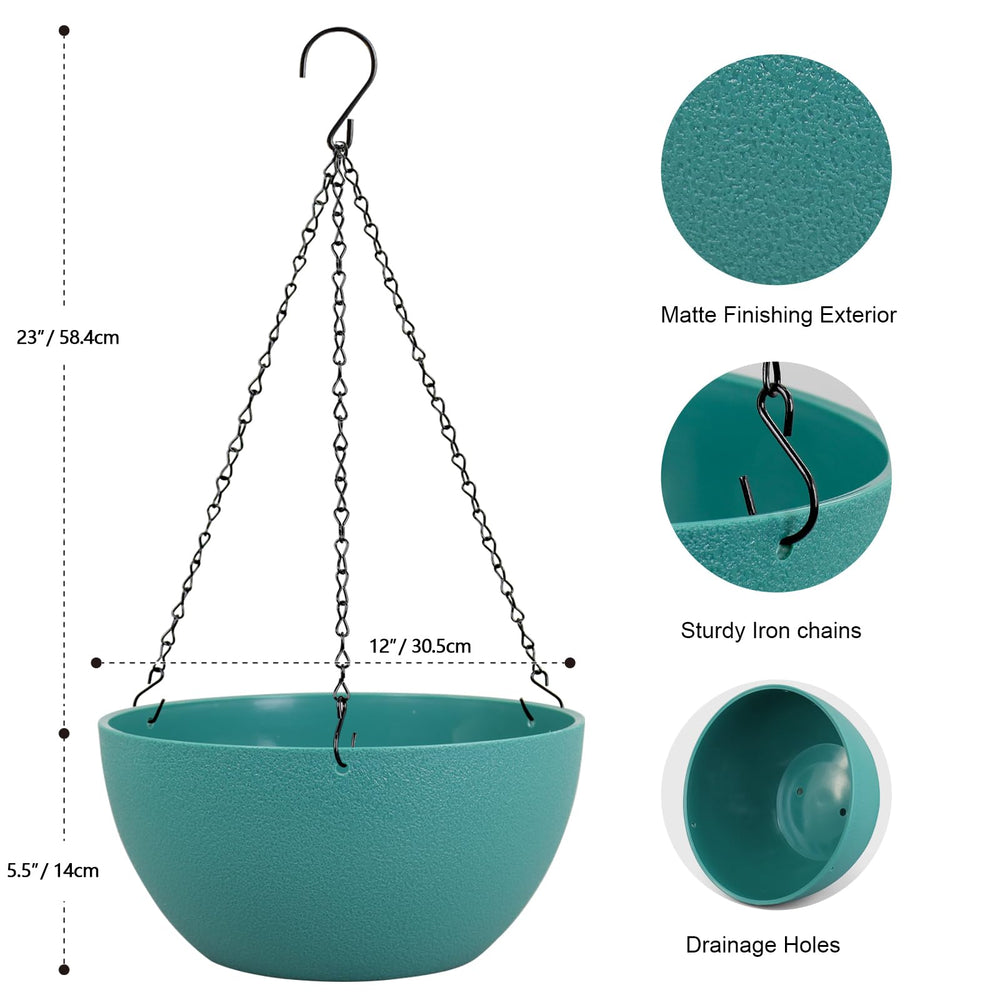 Close-up of Meowell hanging planter drainage holes