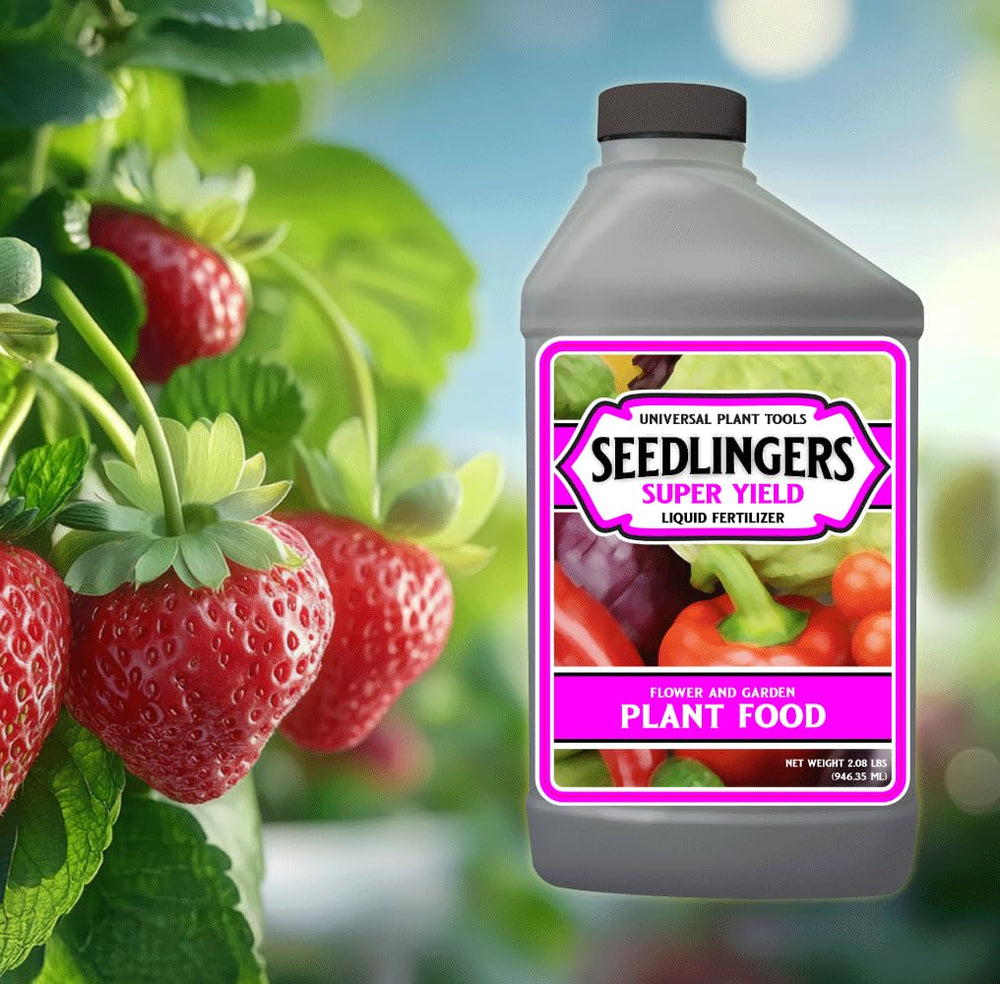 Close-up of Messinas Super Yield Plant Food label and instructions