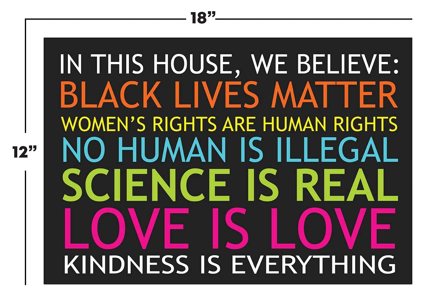 Close-up of metal stake included with the Black Lives Matter Yard Sign