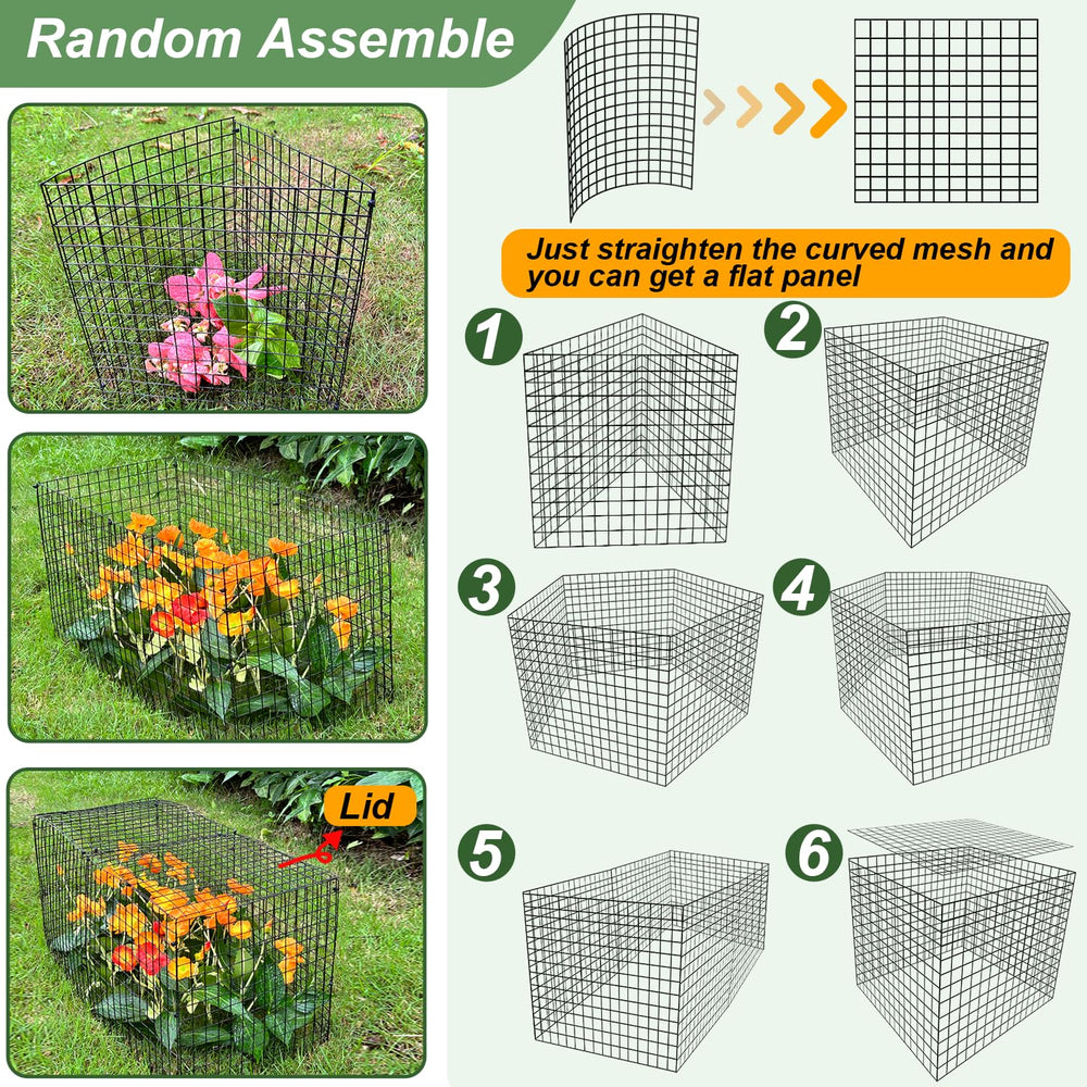 Close-up of metal stakes for HOLANHING plant protectors