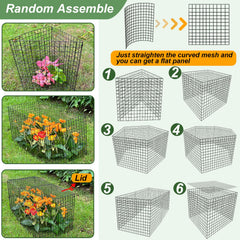 Close-up of metal stakes for HOLANHING plant protectors