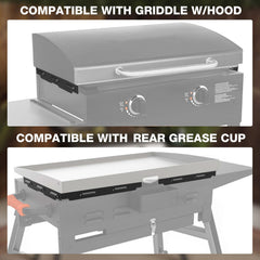 Close-up of MeWeBlue Wind Guards on Blackstone Griddle