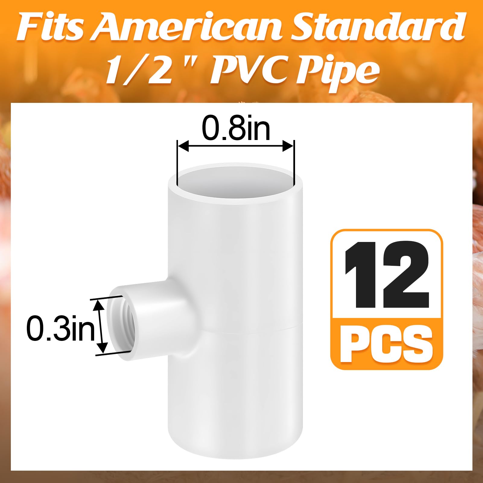 Close-up of MEWTOGO PVC Tee Fitting threaded design
