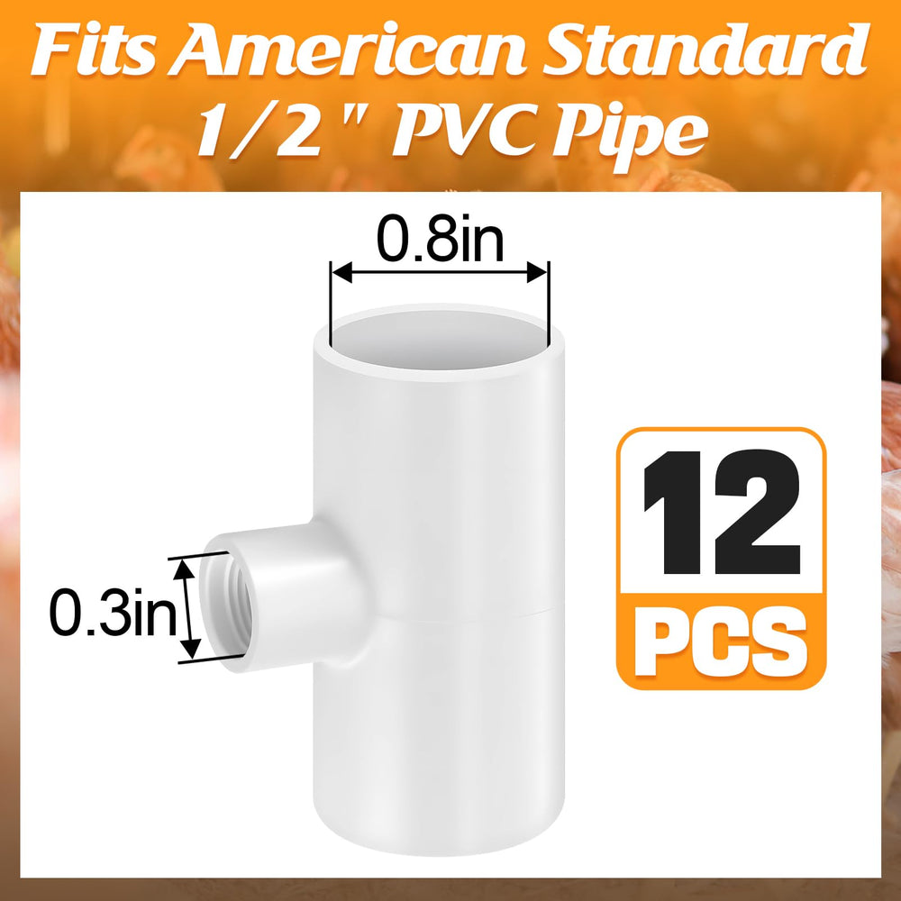 Close-up of MEWTOGO PVC Tee Fitting threaded design