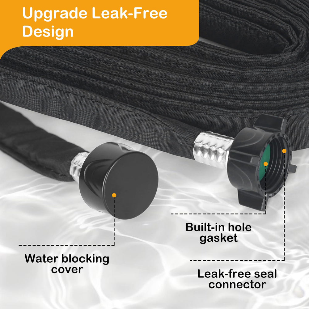 Close-up of MHMHM Flat Soaker Hose connection end
