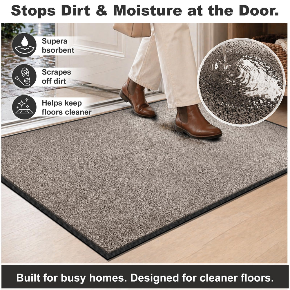 Close-up of Mibao door mat's rubber backing
