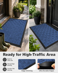 Close-up of Mibao doormat's non-slip rubber backing