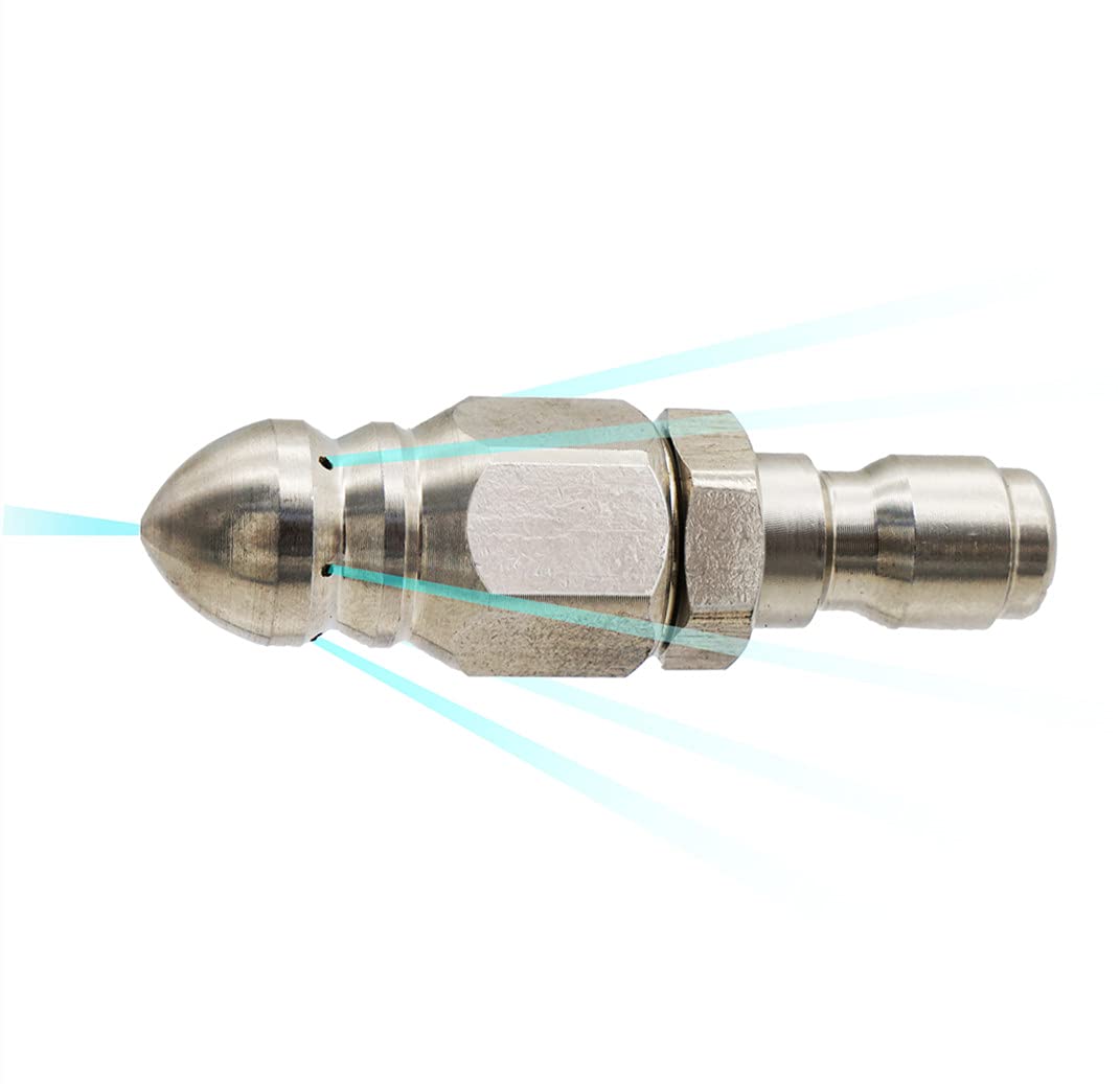 Close-up of Millie Pressure Washer Sewer Jetter Nozzle quick plug